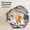 KeaBabies Nappy Changing Bag - Baby Diaper Bag Backpack with Changing Pad, Large Nappy Bag Backpack, Multi-functional Waterproof Baby Bag for Mom and Dad, Stylish Travel Baby Backpack (Classic Gray) - Image 3