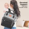 KeaBabies Nappy Changing Bag - Baby Diaper Bag Backpack with Changing Pad, Large Nappy Bag Backpack, Multi-functional Waterproof Baby Bag for Mom and Dad, Stylish Travel Baby Backpack (Classic Gray) - Image 7
