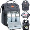 KeaBabies Nappy Changing Bag - Baby Diaper Bag Backpack with Changing Pad, Large Nappy Bag Backpack, Multi-functional Waterproof Baby Bag for Mom and Dad, Stylish Travel Baby Backpack (Classic Gray) - Image 10