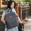 KeaBabies Nappy Changing Bag - Baby Diaper Bag Backpack with Changing Pad, Large Nappy Bag Backpack, Multi-functional Waterproof Baby Bag for Mom and Dad, Stylish Travel Baby Backpack (Classic Gray) - Image 11