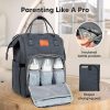 KeaBabies Nappy Changing Bag - Baby Diaper Bag Backpack with Changing Pad, Large Nappy Bag Backpack, Multi-functional Waterproof Baby Bag for Mom and Dad, Stylish Travel Baby Backpack (Classic Gray) - Image 13