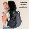 KeaBabies Nappy Changing Bag - Baby Diaper Bag Backpack with Changing Pad, Large Nappy Bag Backpack, Multi-functional Waterproof Baby Bag for Mom and Dad, Stylish Travel Baby Backpack (Classic Gray) - Image 16