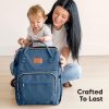 KeaBabies Nappy Changing Bag - Baby Diaper Bag Backpack with Changing Pad, Large Nappy Bag Backpack, Multi-functional Waterproof Baby Bag for Mom and Dad, Stylish Travel Baby Backpack (Classic Gray) - Image 27