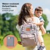 KeaBabies Nappy Changing Bag - Baby Diaper Bag Backpack with Changing Pad, Large Nappy Bag Backpack, Multi-functional Waterproof Baby Bag for Mom and Dad, Stylish Travel Baby Backpack (Classic Gray) - Image 31