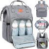 KeaBabies Nappy Changing Bag - Baby Diaper Bag Backpack with Changing Pad, Large Nappy Bag Backpack, Multi-functional Waterproof Baby Bag for Mom and Dad, Stylish Travel Baby Backpack (Classic Gray) - Image 37