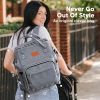 KeaBabies Nappy Changing Bag - Baby Diaper Bag Backpack with Changing Pad, Large Nappy Bag Backpack, Multi-functional Waterproof Baby Bag for Mom and Dad, Stylish Travel Baby Backpack (Classic Gray) - Image 38