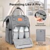 KeaBabies Nappy Changing Bag - Baby Diaper Bag Backpack with Changing Pad, Large Nappy Bag Backpack, Multi-functional Waterproof Baby Bag for Mom and Dad, Stylish Travel Baby Backpack (Classic Gray) - Image 40