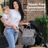 KeaBabies Nappy Changing Bag - Baby Diaper Bag Backpack with Changing Pad, Large Nappy Bag Backpack, Multi-functional Waterproof Baby Bag for Mom and Dad, Stylish Travel Baby Backpack (Classic Gray) - Image 42