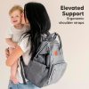 KeaBabies Nappy Changing Bag - Baby Diaper Bag Backpack with Changing Pad, Large Nappy Bag Backpack, Multi-functional Waterproof Baby Bag for Mom and Dad, Stylish Travel Baby Backpack (Classic Gray) - Image 43
