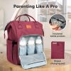 KeaBabies Nappy Changing Bag - Baby Diaper Bag Backpack with Changing Pad, Large Nappy Bag Backpack, Multi-functional Waterproof Baby Bag for Mom and Dad, Stylish Travel Baby Backpack (Classic Gray) - Image 49