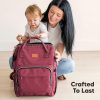 KeaBabies Nappy Changing Bag - Baby Diaper Bag Backpack with Changing Pad, Large Nappy Bag Backpack, Multi-functional Waterproof Baby Bag for Mom and Dad, Stylish Travel Baby Backpack (Classic Gray) - Image 54