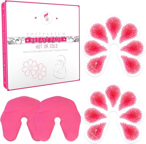 Ninja Mama Perineal Ice and Heat Therapy Packs for Postpartum Soothing Relief for Postpartum Hemorrhoid Pain Childbirth Recovery Care - Labour and Delivery Essentials - Reusable - Hot or Cold - Pack of 2 with 4 Washable Sleeves.