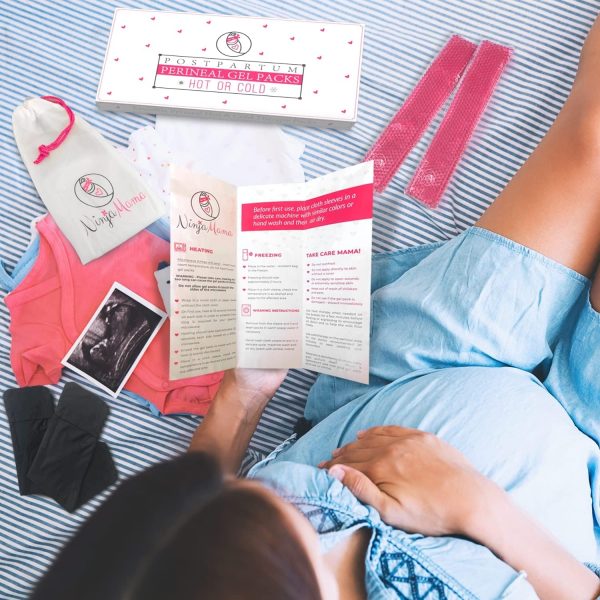 Ninja Mama Perineal Ice and Heat Therapy Packs for Postpartum Soothing Relief for Postpartum Hemorrhoid Pain Childbirth Recovery Care - Labour and Delivery Essentials - Reusable - Hot or Cold - Pack of 2 with 4 Washable Sleeves. - Image 10